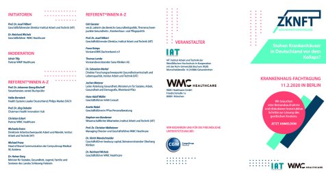 Veranstaltungsflyer Fachtagung Zukunft der Krankenhäuser