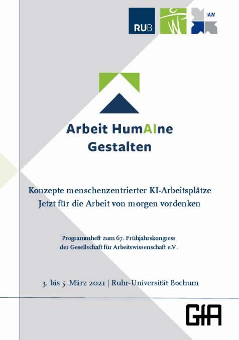 Gfa-Frühjahrskongress 2021 - Arbeit HumAlne Gestalten