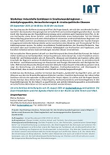 Workshop 02.09.21: Industrielle Symbiosen in Strukturwandelregionen