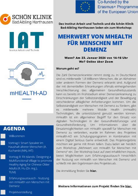 Einladung und Agenda zur Online Veranstaltung 