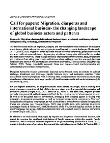 CfP - Journal of comparative international management