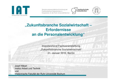 Zukunftsbranche Sozialwirtschaft