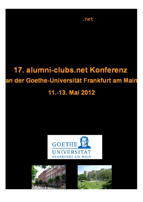 17. alumni-clubs.net Konferenz Programm