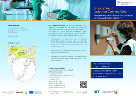 Programm Praxisforum 'Zwischen Care und Cure' 26.11.2014