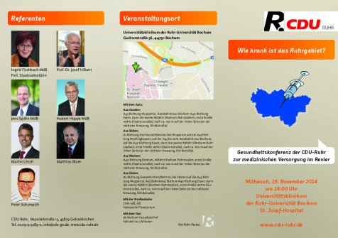 CDU Ruhrgebiet Gesundheitskonferenz 19.11.2014