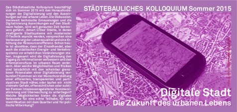 Programm Digitale Stadt Die Zukunft des urbanen Lebens - Handel und Produktion 21.04.2015