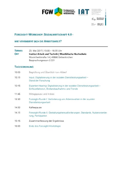 Workshop Sozialwirtschaft 4.0