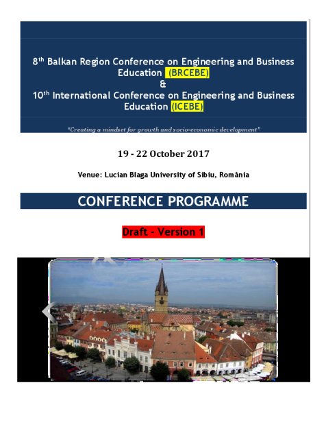 Programm 8th Balkan Region Conferenz 19.-22.10.2017