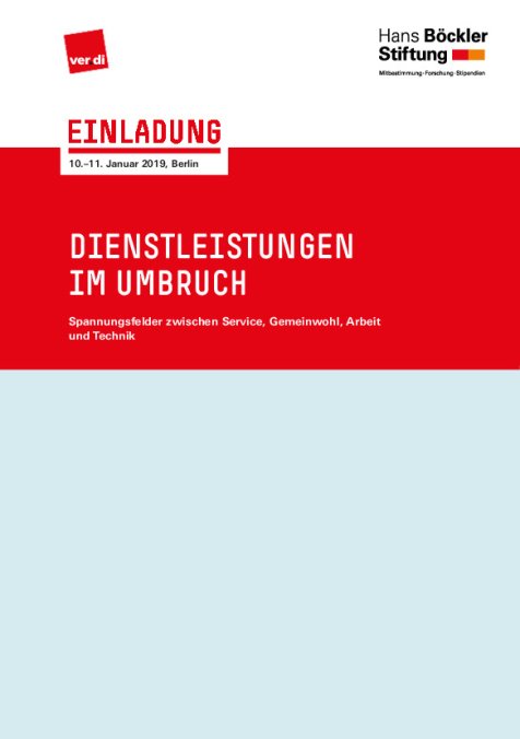 Programm Dienstleistungen im Umbruch 10.01.19