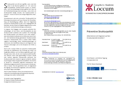 Loccum_Präventive Strukturpolitik
