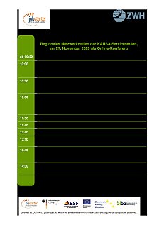 Regionales Netzwerktreffen der KAUSA Servicestellen,
am 27. November 2020 als Online-Konferenz