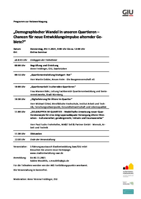 Netzwerktagung GIU 04.11.21