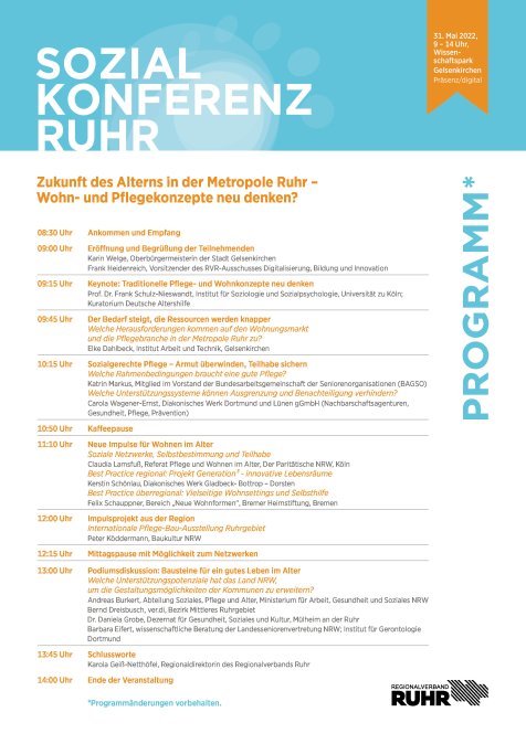 Programm Sozialkonferenz 2022