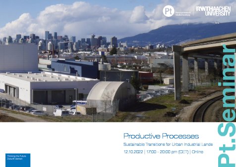 Auf dem Titelbild des Flyers ist die Ansicht auf einen Vorort einer Großstadt, die im Hintergrund ist. Rechts davon sieht man Berge sowie den Ausschnitt eines Autobahnzubringers und Gleise darunter.