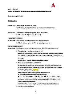 Zukunft des deutschen und europäischen Wirtschaftsmodells in der Zeitenwende