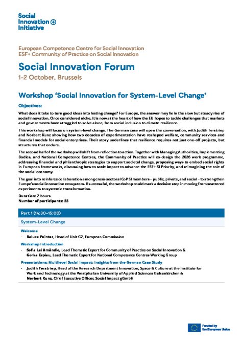 WS Social Innovation Brussels 011025